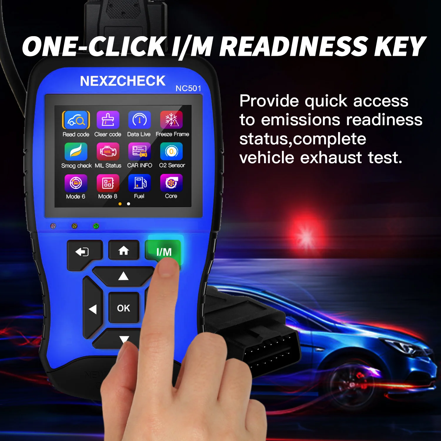 Автомобильный сканер HUMZOR nexzchece OBD2 и EOBD считыватель кода двигателя NC501