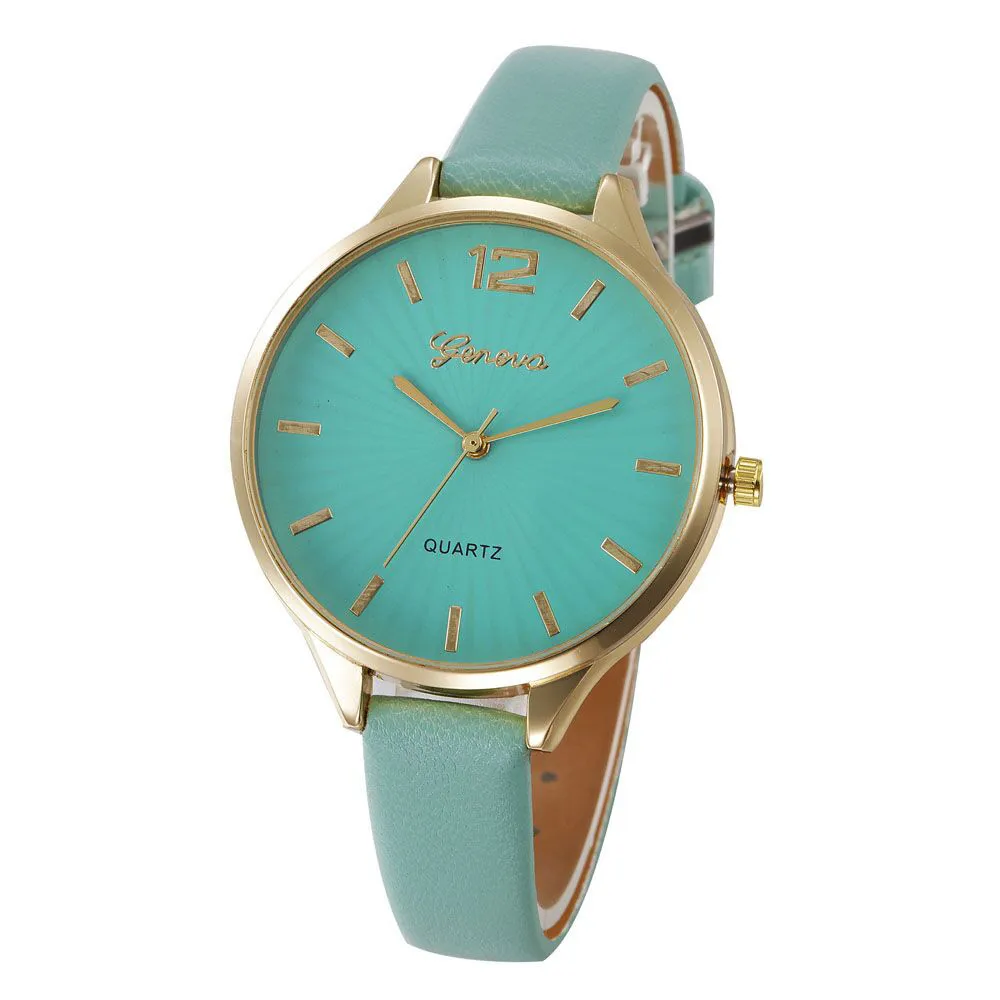 

women watches top brand fashion simple ladies Women Casual Checkers Faux Leather Quartz Analog Wrist Watch relogio feminino 30X