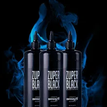 Татуировка большая бутылка ZUPER черная Татуировка чернила пигмент 12 унций(360 мл) Перманентная татуировка цвет