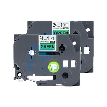 

2PCS PUTY 24mm Black On Green TZe-751 tz751 TZ-751 label tapes compatible for Brother PT520 750 P700 D600 P-Touch label printers