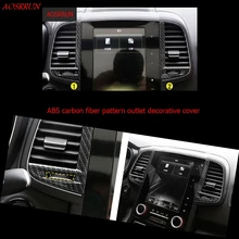 car-styling ABS carbon fiber Console Air Conditioning Outlet Vent Moulding trim Interior cover For Renault Koleos 2 2016 2017