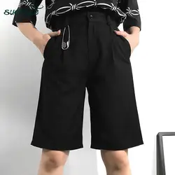 SUCHCUTE/женские брюки; черные брюки-карго; большие брюки в стиле панк; корейский стиль; готический стиль; женские брюки-брюки Harajuku; Pantalon Femme
