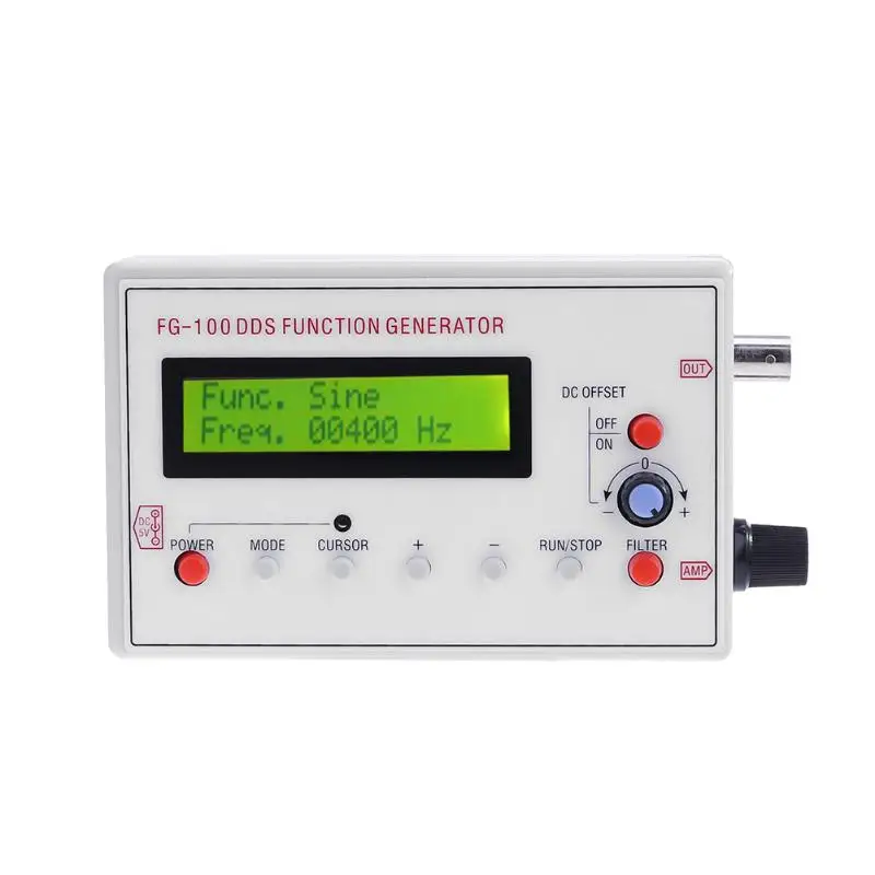 Portable 1Hz-500KHz Signal Generator Sine Wave Frequency DDS Functional Signal Generator for Circuit Testing Measurement Portable 1Hz-500KHz Signal Generator Sine Wave Frequency DDS Functional Signal Generator for Circuit Testing Measurement