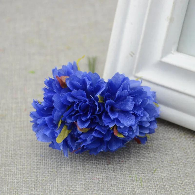 6 шт./лот шелковые искусственные цветы тычинки для скрапбукинга букет цветок венок материал Свадьба тычинки и листья Свадебная коробка украшение - Цвет: Royal blue
