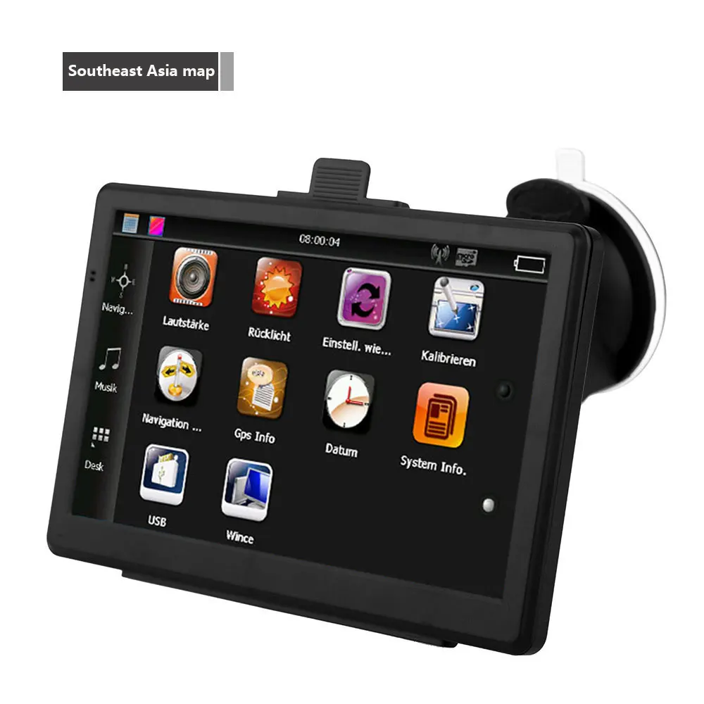 Vehemo 7 дюймов поддержка для национальных языков gps-навигация, идентификация изображения автомобиля, прочное планирование трассы, сенсорный экран, карта