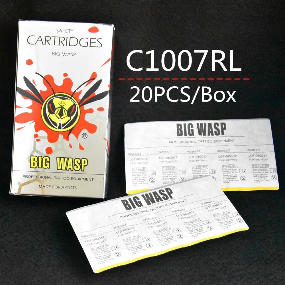 

Top 20PCS C1007RL Cartridges Tattoo Needle Tubes 7RL Round Liner 7 BIG WASP Needles RL7 Supply BWN-C1007RL#
