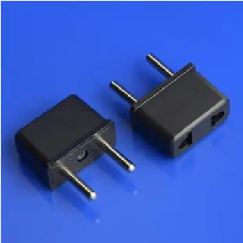 

2pieces/lot High quality Universal US to EU 4.0mm AC Power Plug Travel Converter Adapter CN Chinese/USA To Euro Plug