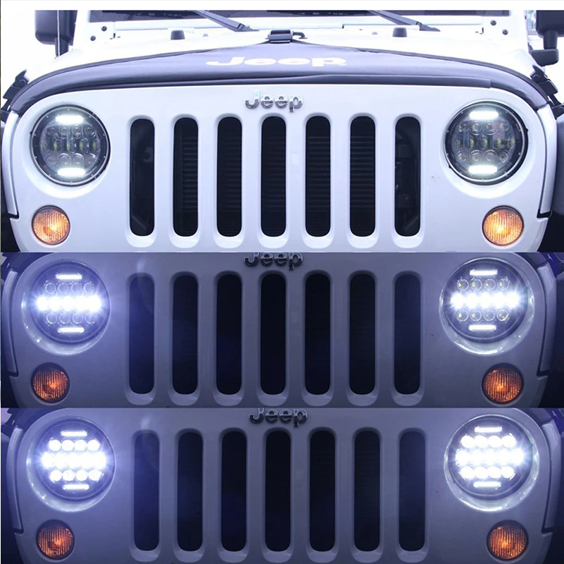For Jeep JK TJ Suzuki Samural SJ410 75W 7''7 inch LED Headlights HiLo Beam DRL Headlamp For Lada 4x4 Hummer Land Rover Defender未标题-11