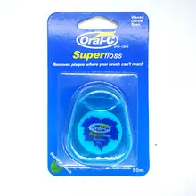 Oral-c fluorine containing wax floss whitening and sterilizing Mint flat wire Protect teeth Cleaning teeth 50m
