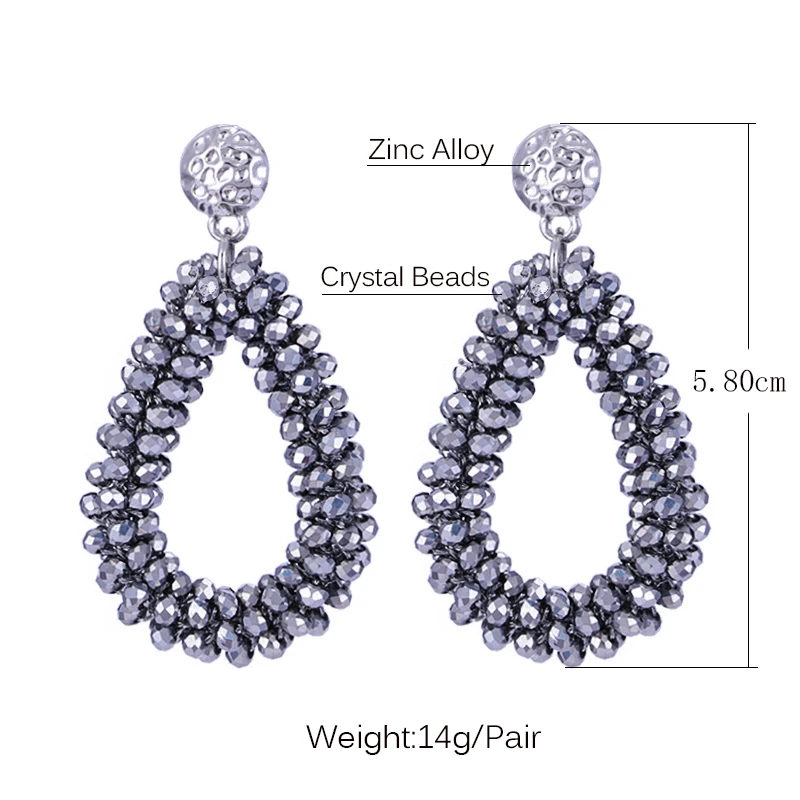 Crystal Raindrop Earrings - Image 6