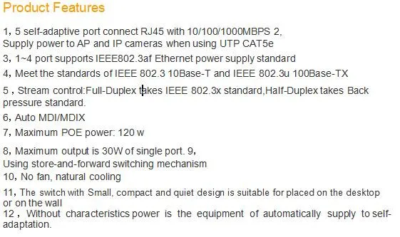 Smtkey 48 В стандарт PoE коммутатор 5 порт 10/100 Mbps Ethernet источник питания PoE коммутатор 4 POE порт и 1 восходящем