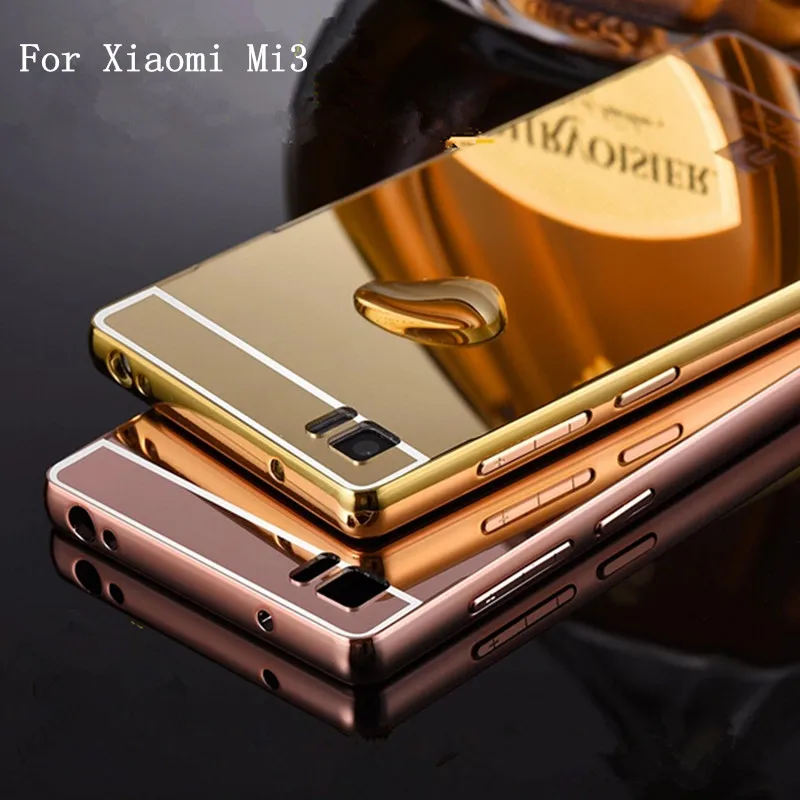 Xinchentech чехол для Xiaomi Mi3 роскошный зеркальный металлический + акриловый жесткий