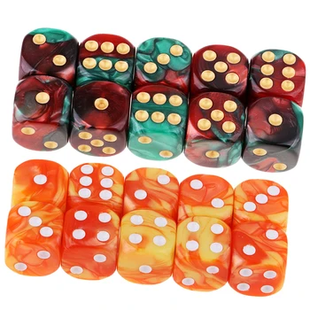 

20pcs 6-sided Game Dice 16mm Dice for Board Games Teaching Math Aid Clun Pub Drinking Outdoor Kayaking Gaming Supplies Gift