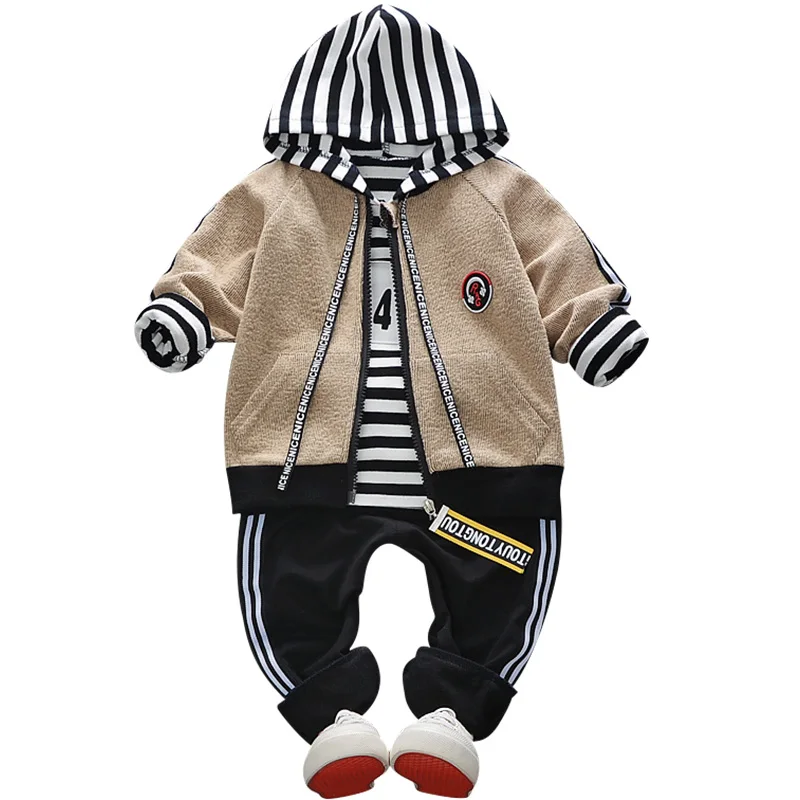 

Hot new boys and girls baby children's clothing 2018 spring children 0-4 years old 3 piece set autumn letter sports suit