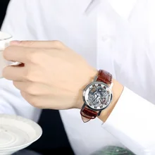 4 цвета Эксклюзивные часы для мужчин нержавеющая сталь кварцевые бизнес кожаный ремешок наручные часы