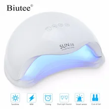Biutee 48 Вт лампа для ногтей сенсорная уф лампа для разых гелей с таймером 10/ 30/ 60/90с. led лампа для ногтей