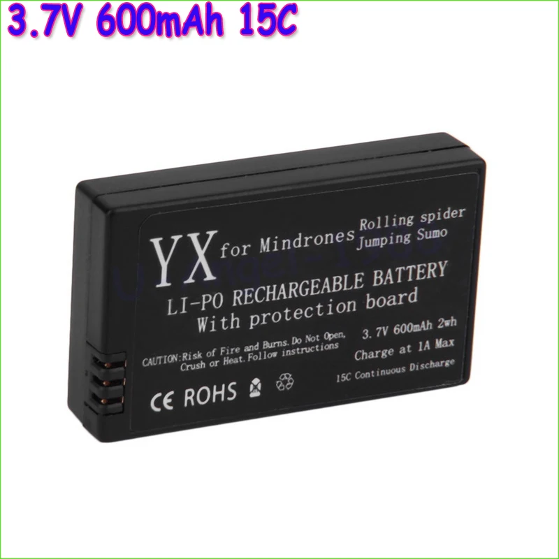 

Rc 3.7V 600mah LiPo Battery for Parrot Mini drones Rolling Spider Jumping Sumo MiniDrone Wholesale