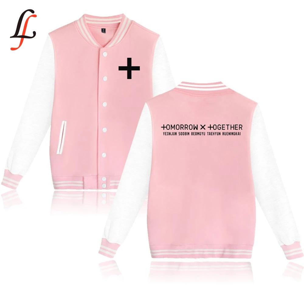  3D Women/Men TXT tomorrow together Harajuku hoodies Sweatshirts Winter Casual Baseball jacket Modis