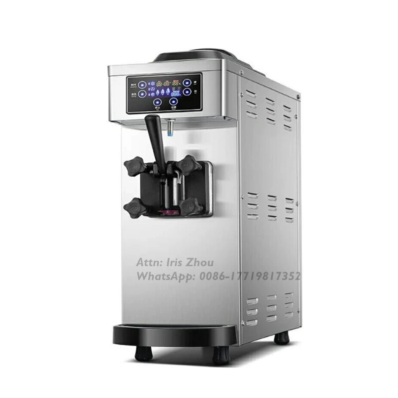 

1200W ice cream maker single flavors soft ice cream machine 10-12L/H yogurt ice cream R410A/R22 CE