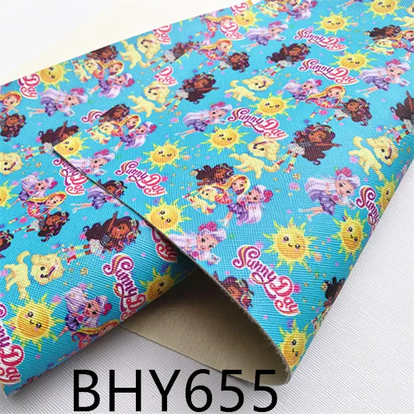 

Free shipping 30*134cm print synthetic leather fabric vinyl BHY309