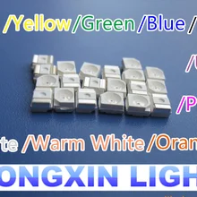 200 шт. SMT/SMD 3528 светодиодный красный/желтый/зеленый/голубой лед/RGB/теплый белый/розовый/фиолетовый УФ/оранжевый/Прозрачный SMD 1210 светодиодный диоды PLCC-2