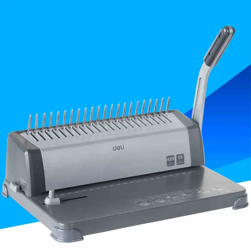 

Deli Binding Machine 3872 Comb Binding Machine Documents Can Punch 15 Sheets at a Time 21 Holes Office Home Tools Puncher