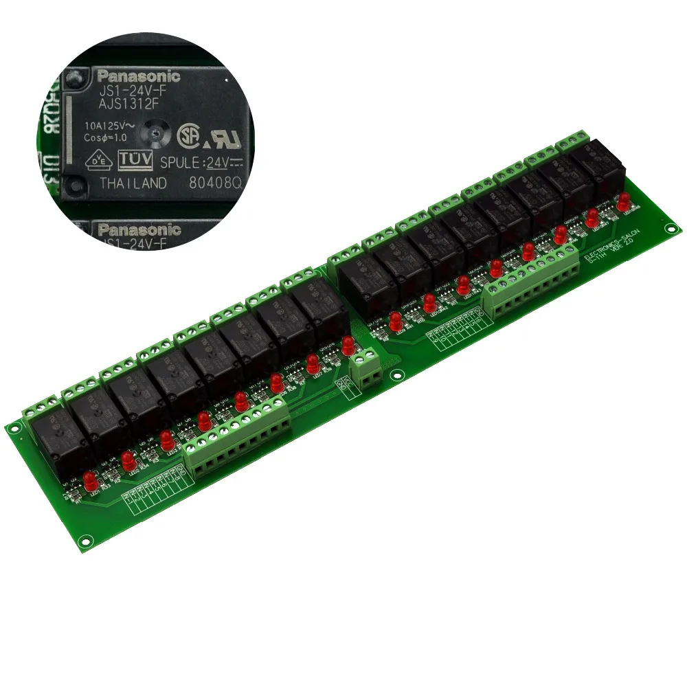 

Electronics-Salon 16 SPDT 10Amp Power Relay Module, DC 24V Version.