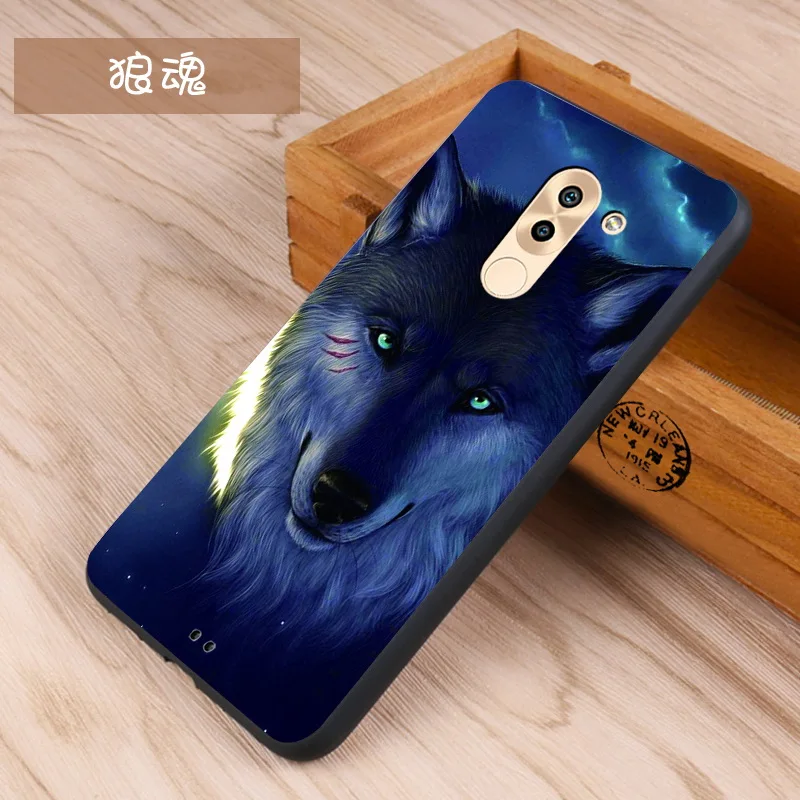 Huawei honor 6x Case Original Cover for Huawei honor 6x Bag Case Cover Skin Wolf Fish Skull honor 6x Fundas 100% BiNFUL 8
