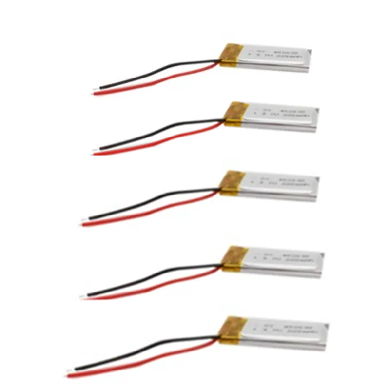 

5PCS High temperature lithium polymer battery 042030 402030 3.7V 220mah MP3 MP4 MP5 GPS With wire