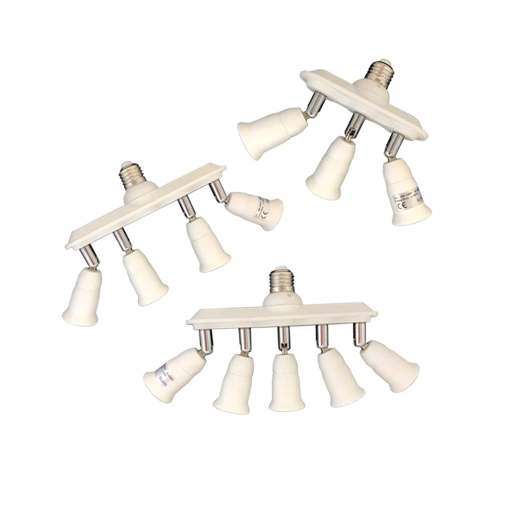 

Lamp Holder Converters E27 1 to 2/ 1 to 3 / 1 to 4 / 1 to 5 Lamp Base for Photo camera light converter AC 110-240V 2 / 5 Bulbs.