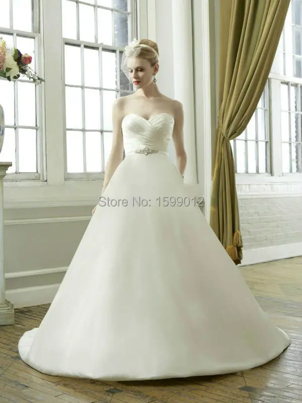 2014 New White/Ivory Simple Ball Gown Princess Custom Wedding Dress Bridal | Свадьбы и торжества