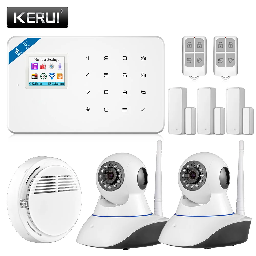 KERUI W18 Security Alarm System Wireless IOS/Android APP Control Wifi GSM Home Burglar Alarm Russian/English/Spanish/French KERUI W18 Security Alarm System Wireless IOS/Android APP Control Wifi GSM Home Burglar Alarm Russian/English/Spanish/French