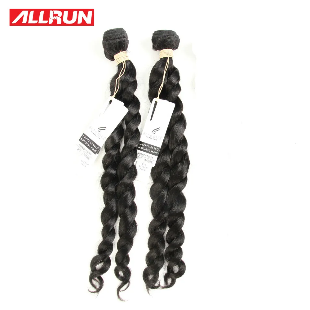 

Allrun New Arrival Brazilian French Twist Virgin Hair 2 Bundles 7a Unprocessed Virgin Hair Weave  Brazilian Hair Weave Bundles