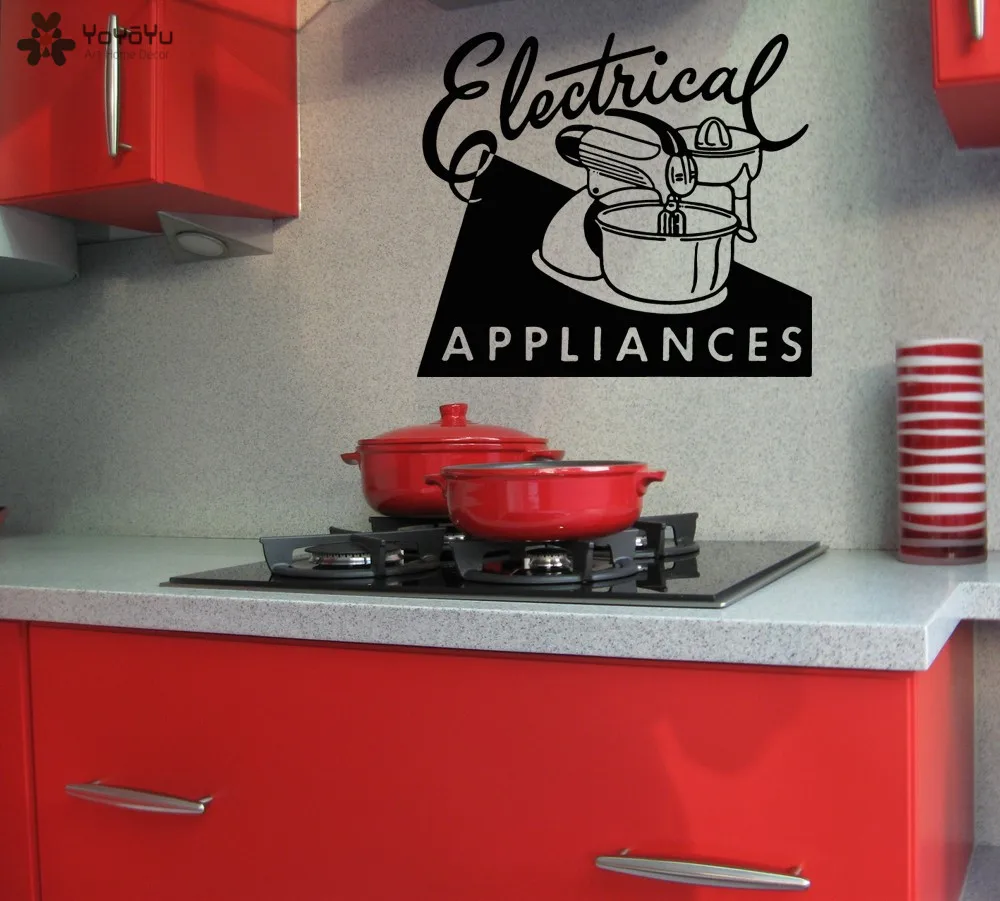 Kitchen Wall Decal Quotes Electrical Appliances Vinyl Wall Stickers