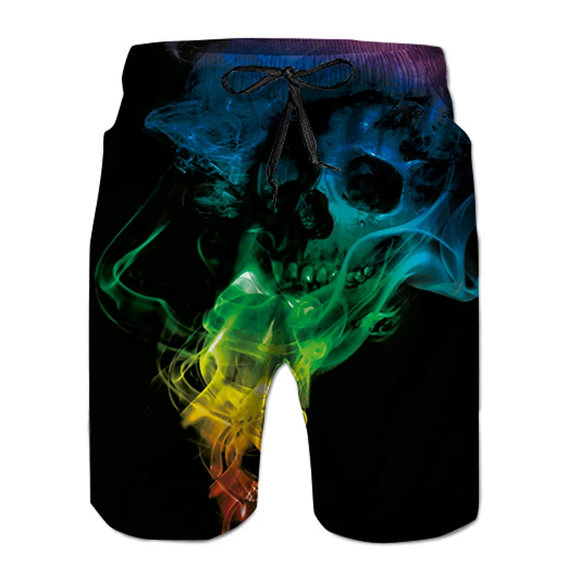 Summer Skull Short Pants Men Casual Shorts Men 3D Print Skull Head USA