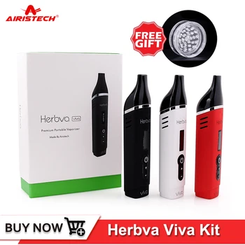 

Original Airistech Herbva viva dry herb vaporizer portable e cigarette 2200Mah battery ceramic chamber vape pen kit