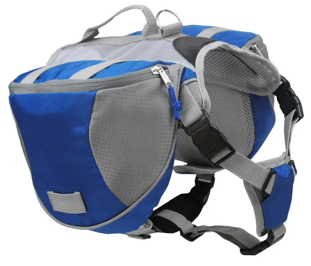 dog backpack blue