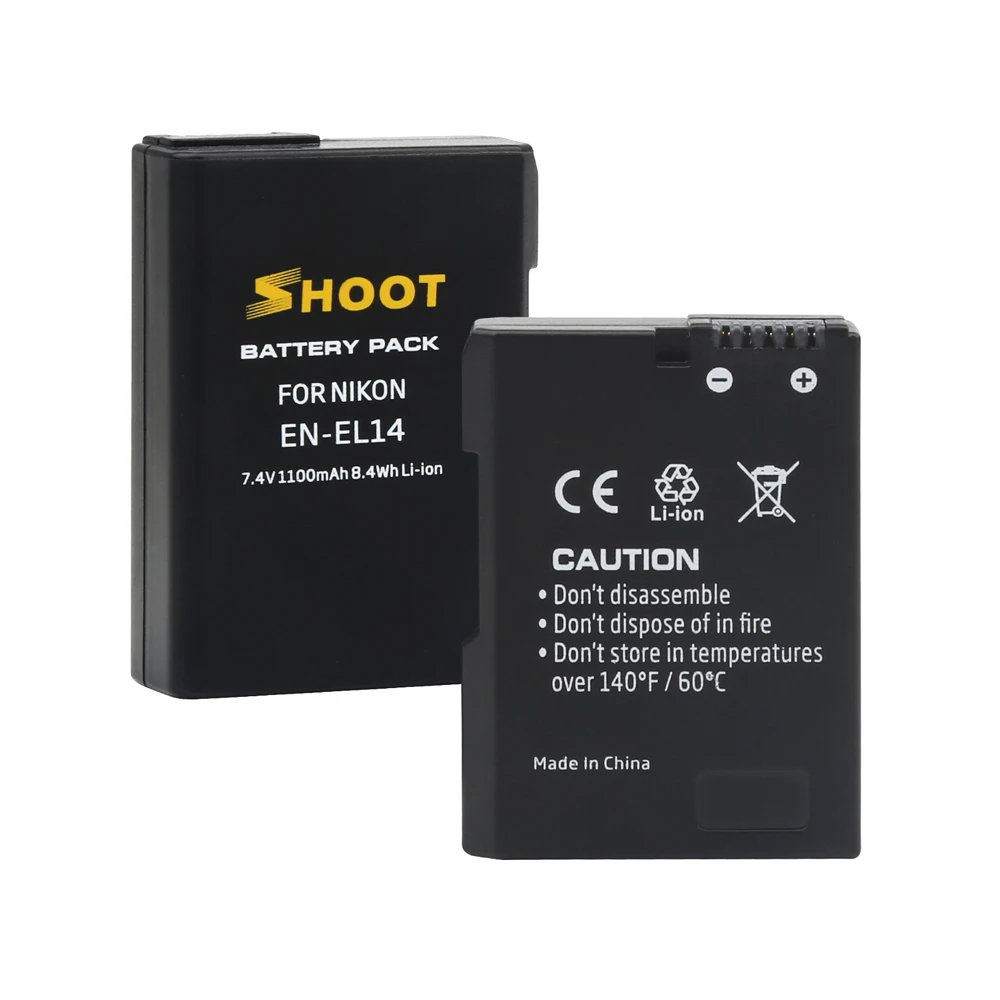 Снимать 2 шт . EN EL14 EL14A RU Батарея + ЖК дисплей USB Dual Зарядное устройство для Nikon D3100 D3200