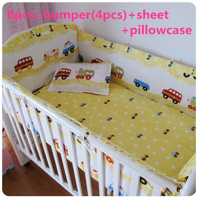 

Promotion! 6/7PCS Baby Cot Beds Bedding Set High Quality ,Duvet Cover,120*60/120*70cm
