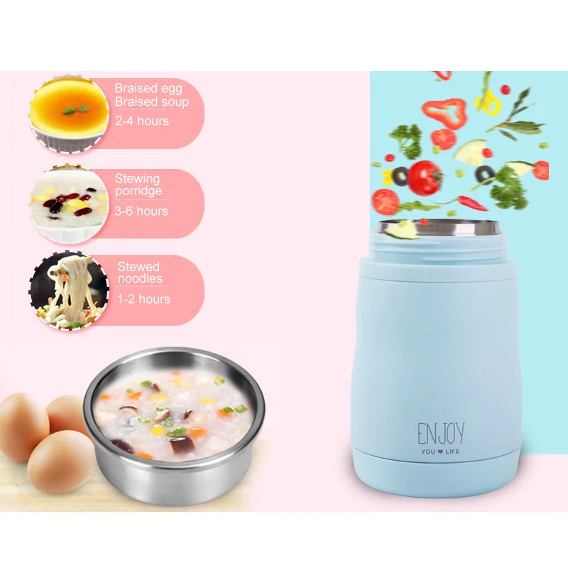 

400ml Food Thermal Cup Soup Lunch Food Container Beaker Stainless Steel Vacuum Flasks Thermocup 2017ing