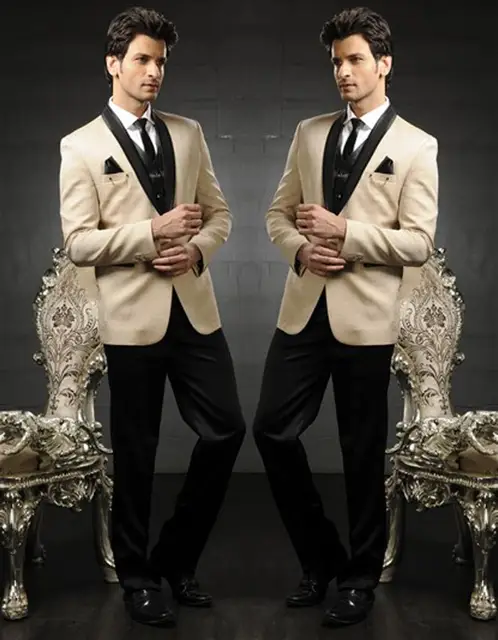 gold wedding suits for groom