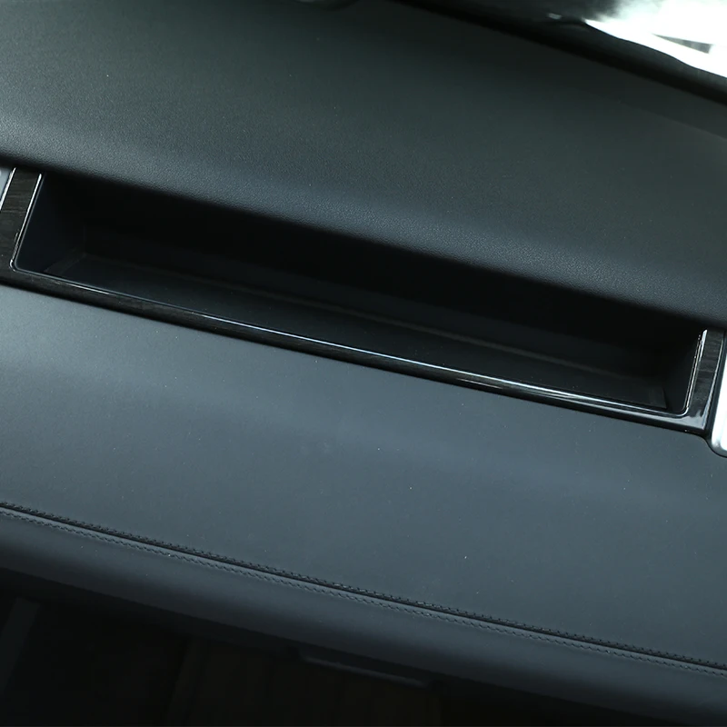 

For Land Rover Discovery Sport Car Accessories dark wood grain Co-Pilot U Shape Frame Cover Trim Sticker For LHD 2015-2017