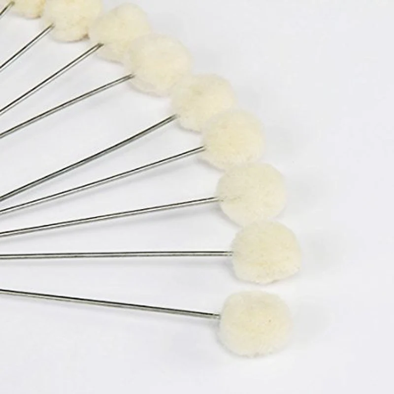 

20 Pcs DIY Leather Tool Accessories Wool Daubers Assisted Dyeing Wools Ball Brush Metal Handle HUG-Deals