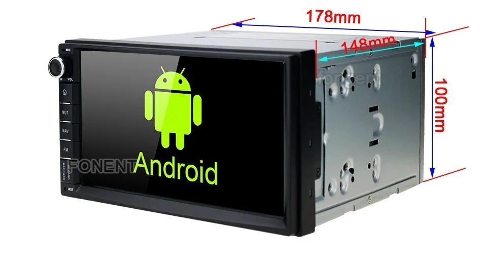 Perfect 7" Android 9.0 Octa Core 4G+32G Universal Double 2 Din for Nissan Toyota Car Audio Stereo GPS Navi Radio Multimedia PX6 RK3399 2