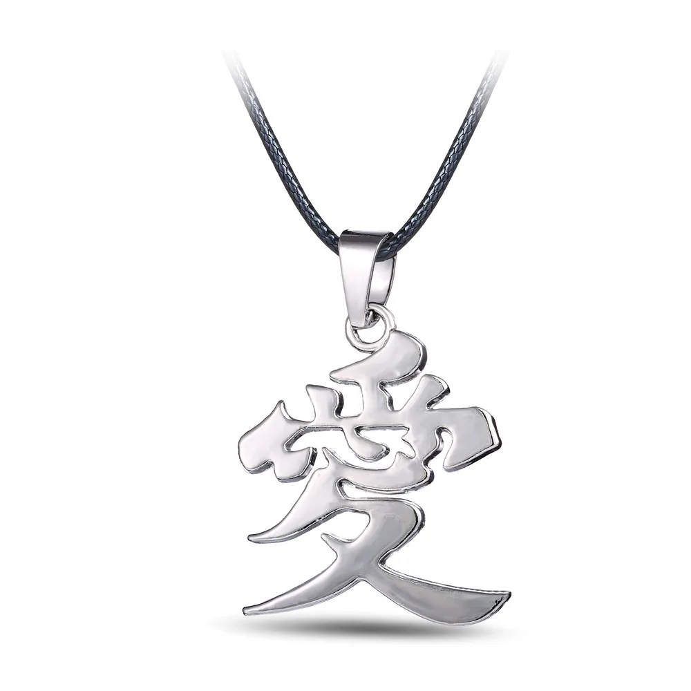 

Cartoon Anime Naruto Gaara Necklace Sabaku no Gaara Love Necklace Pendants Accessories Figure Toys Souvenirs Gifts