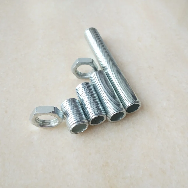 

10pieces/lot 15-300mm metric m14*1.0/1.5mm pitch threaded hollow tube tooth tube threaded rod hollow tube DIY Lighting Acces