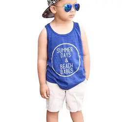 Одежда для маленьких мальчиков, Летний Пляжный мягкий жилет, футболка + короткие штаны, bebe, хлопковые топы с буквами, шорты, roupas infantis, детская