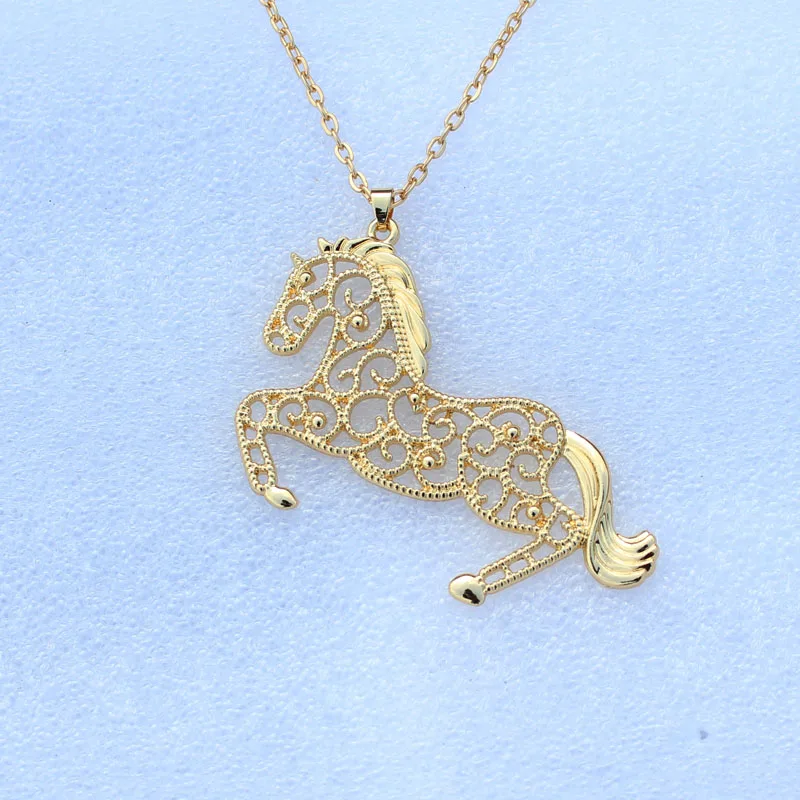 Ожерелье hzew run horse большой размер 7 см * 4 5 милый конский Кулон Ожерелье|horse necklace|horse