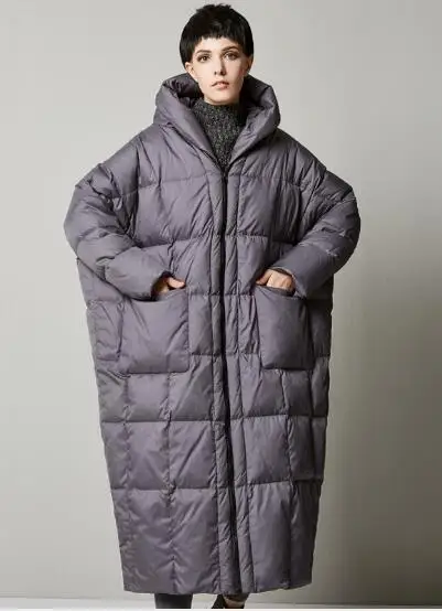 

Winter Down Coat 90% White Duck Down Thickening Warm Women Snow Parka Female Outdoor Long Section Loose Oversize Down Jacket