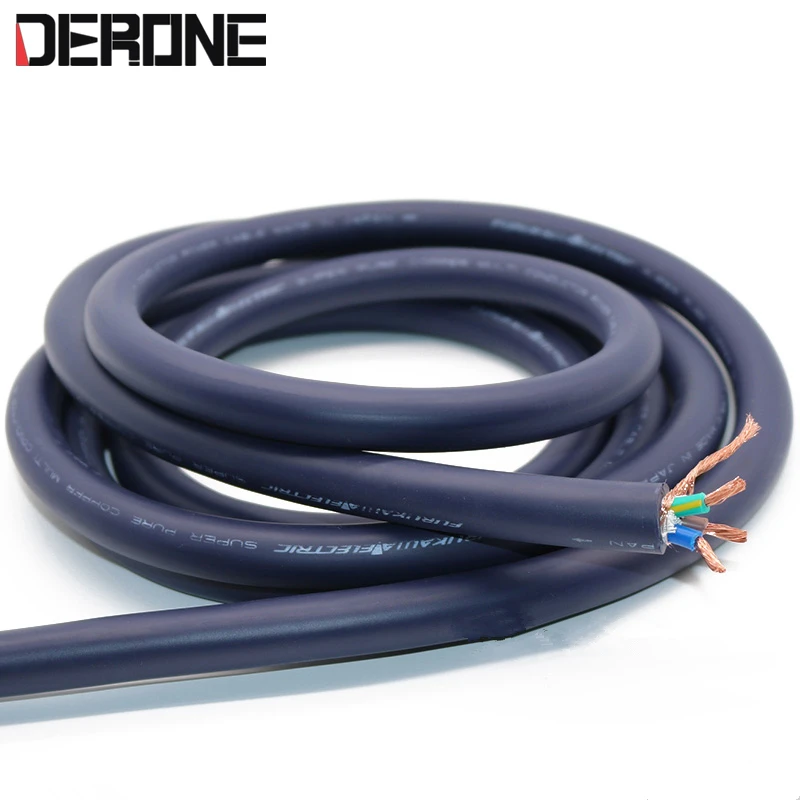 hifi power cable 5N oxygen-free copper power cord Shield main line 1 meter made in Japan for amplifier